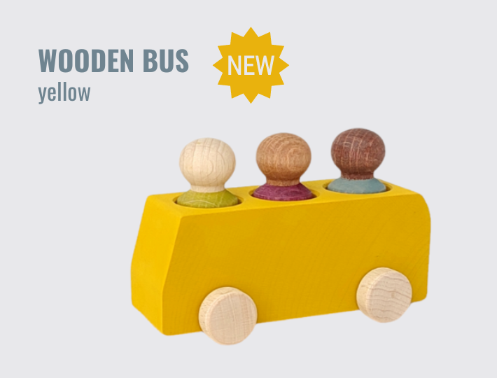 Lubulona wooden yellow bus